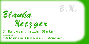 blanka metzger business card